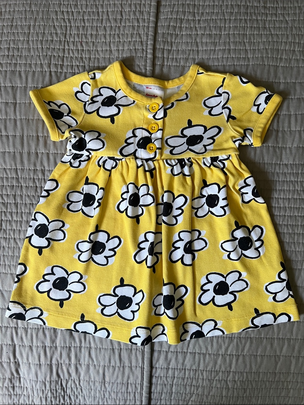Hanna Andersson Yellow Floral Dress 18-24M